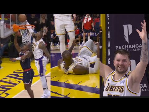 LeBron PURE insanity Block scare & Luka Doncic tells Clippers Goodnight! Go to Bed!