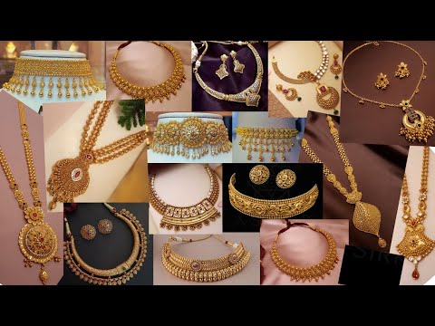 Latest gold choker necklace designs with Weight and price 2024 l Gold jewellery for wedding...