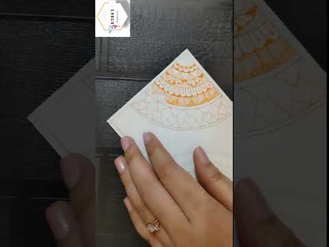 Orange Mandala Art | Mandala Art #shorts #youtubeshorts #mandala #doodle #zentangle