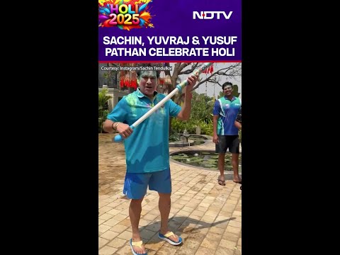 Holi | Sachin Tendulkar Celebrates Holi With Yuvraj Singh And Yusuf Pathan