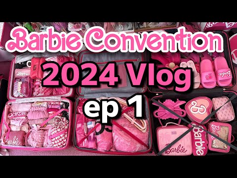 Barbie Convention 2024 VLOG ep1 | What's in my Barbie Suitcases? | Palm Springs, California