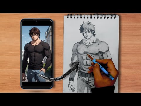 How to draw Baki Hanma full body step by step | Easy anime drawing | Sketchbook tour