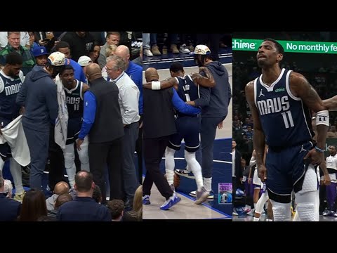 Kyrie Irving GETS INJURED & shockingly tells AD "TAKE ME to shoot free throw LINE! Refuses to go!