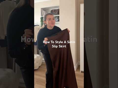 How To Style A Slip Skirt - Dressed Up and Dressed Down #slipskirt #satinslipskirt