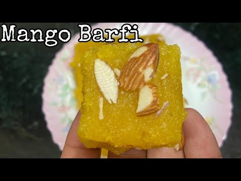 Mango Coconut Barfi Recipe | Homemade Mango Coconut Barfi in Just 10 Minutes | the crazyfoodmile