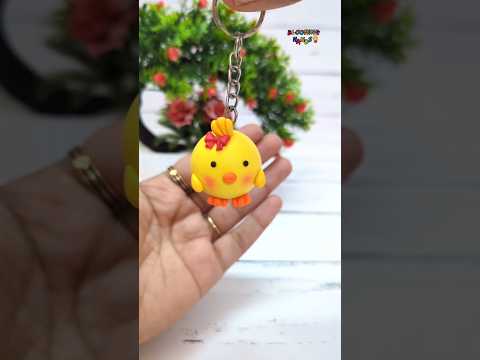 Experimenting On Viral Home Made Clay Success 🐣💕🥰Cute Chicken Keychain  Making🫰🥰💃🐥🐣