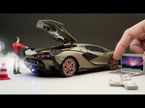 Unboxing of Lamborghini Revalto Sian Smoke Feature 😍 Diecast Model Car