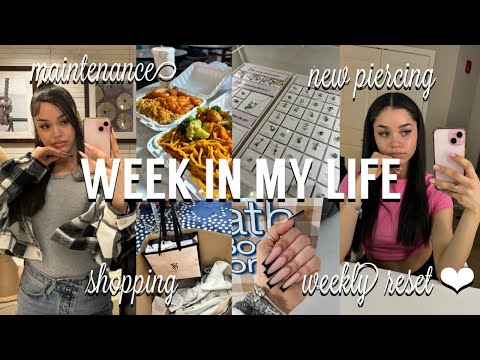 WEEK IN MY LIFE VLOG || hair, nails, shopping, new piercing, budgeting