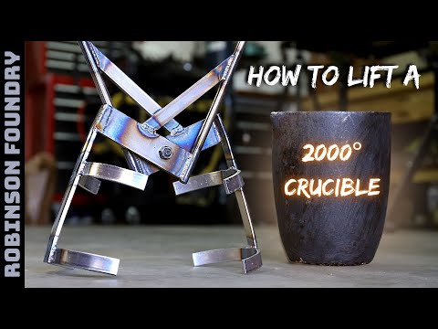 Making Crucible Lifting Tongs for lifting 2000° crucibles of molten metal.