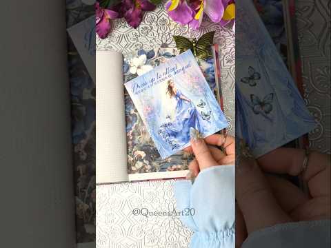 ASMR |💙 Blue theme 💙 | Creative Journal | journal with me!#journal #asmr #scrapbook #art #fun