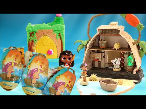 Disney Moana 2 Wayfinder Boats and Moana's Hut