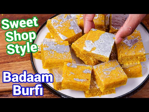 Badam Burfi Recipe - Halwai Style with New Trick | Almond Coconut Barfi - Healthy & Tasty