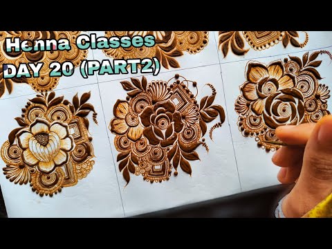 Tazaheen Henna Classes Day 20 (PART 2) ||Learn Detailed Henna with Tazaheen Henna Classes 2023