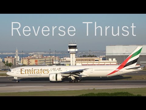 Reverse thrust after landing