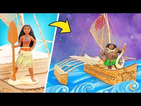 Make Moana’s Boat for a Magical Sea Adventure🛶✨ Craft Ideas with Slick Slime Sam's Maker World