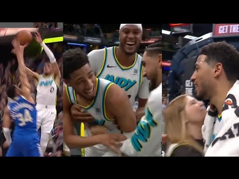 Tyrese Haliburton HUGS GIRL after 4 pt GAME WINNER ON GIANNIS & calling game!