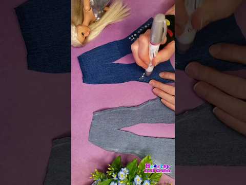 DIY Jeans👖 for Barbie (Easy)😍 Doll Fashion Hacks and Ideas, Handmade Doll Stuff,  Stylish Clothes 😎