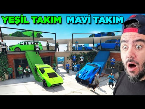 FRANKLIN MAVI TAKIM YEŞIL TAKIMA KARŞI ARABA BULDU - GTA 5 MODS