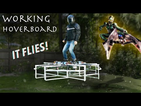 Working Personal Hoverboard Test Flight! (DIY Green Goblin / Iron Man Flying Machine!!)