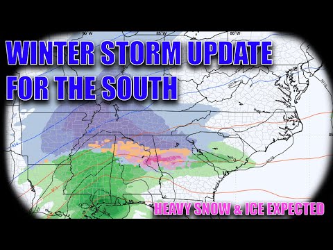 Major Winter Storm Update For The South! Heavy snow & Ice Expected. Latest info!