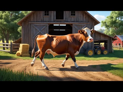 Moo Moo Brown Cow Rhyme Song | Popular Nursery Rhyme | Educational Kids Songs