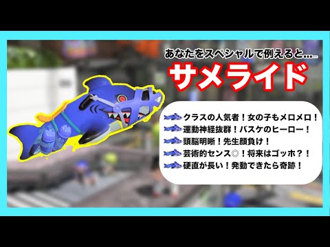 サメライドみたいな計測値が出た。【スプラトゥーン３】