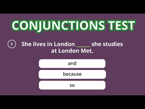 Conjunctions Test -  Can you score 15/15? – English Grammar Test