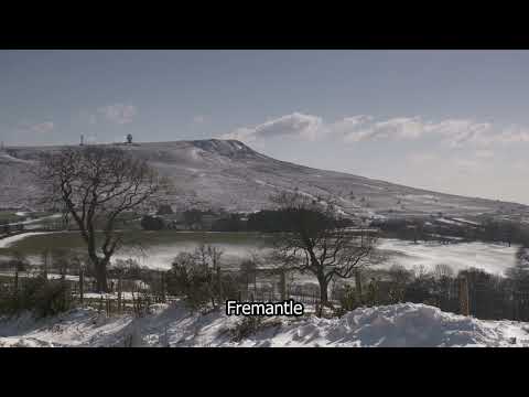 HD Stock Footage |Clee Hill Radar Station |Shropshire | Snowy countryside| Bleak| Winter| E19R26 009