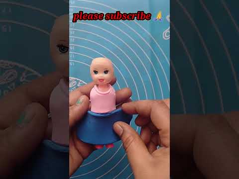 DIY Clay #SisindriDoll Dress Making|Old Doll Makeover To Cute Little Sisindri Doll💃#diy #claycraft