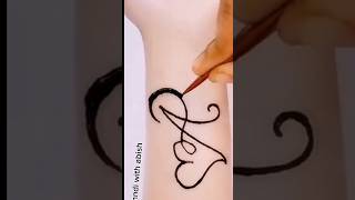 A ❤️letter tattoo mehndi design,alphabet mehndi design,tattoo ,mehnadi #shorts