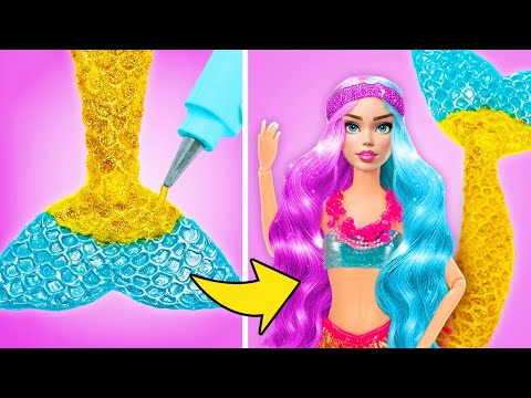 Barbie Turns into a Mermaid! Easy Doll Transformation Ideas