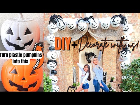 Halloween Decorate With Me Outdoor | DIY Pumpkin Arch | Outdoor Halloween Decorations