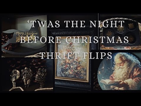 Creating Dark and Moody Christmas DIY Decor-Thrifted Wood Items-Five Elegant Projects