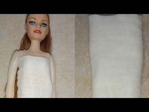 Diy Barbie long dress making