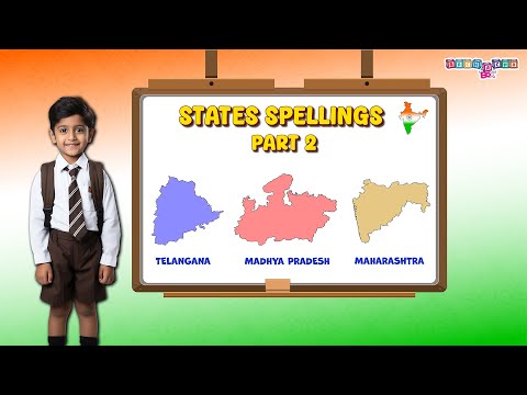 Indian States Part 2 I States Spellings | Learn About Odisha, Chhattisgarh, Maharashtra, Goa I India