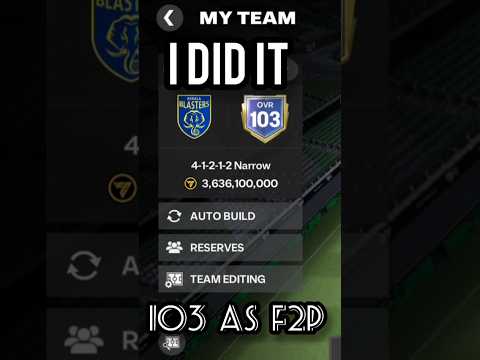 I finally did it!!! 103 as F2P in FC Mobile #fcmobile #fifamobile