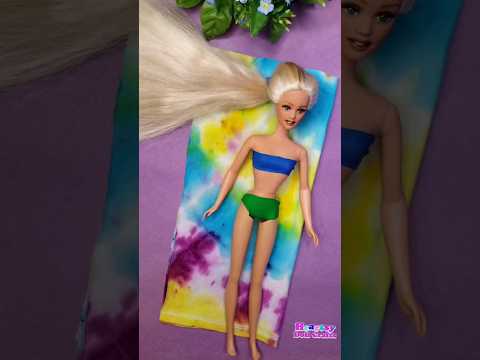 🌈 How to make jumpsuit for Barbie ❤ Handmade Doll Fashion, Doll Hacks and Crafts, easy DIY clothes ♥