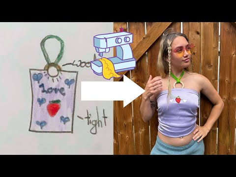 Sewing My Childhood Drawings - Y2k Wooden Loop Halter