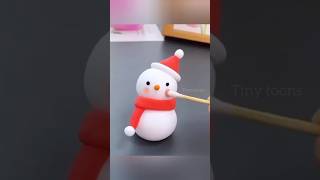 Clay SNOWMAN ☃️ How to make Snowman I SNOWMAN #art #viral #satisfying #christmas #ytshorts #clay