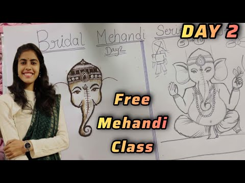 Free Bridal Mehandi Class Day 2 | Tanisha Mehandi Tutorial