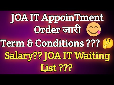 JOA IT JOINING ORDER ❤ joa it 817 / joa it 903&939 | Waiting List का क्या??