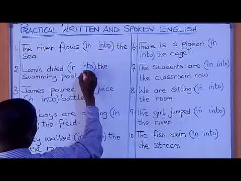 TEST YOURSELF ON CORRECT USE OF "in  / into" AS PREPOSITIONS IN ENGLISH GRAMMAR