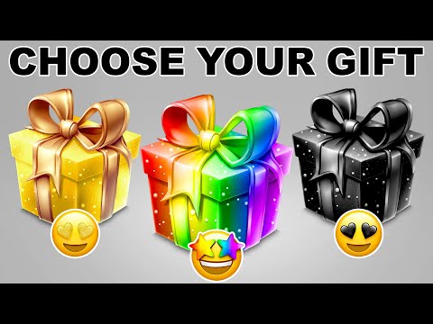 Choose Your Gift.....! Gold, Unicorn or Black 💛🌈🖤 How Lucky Are You? 😱 QuizZone #chooseyourgift