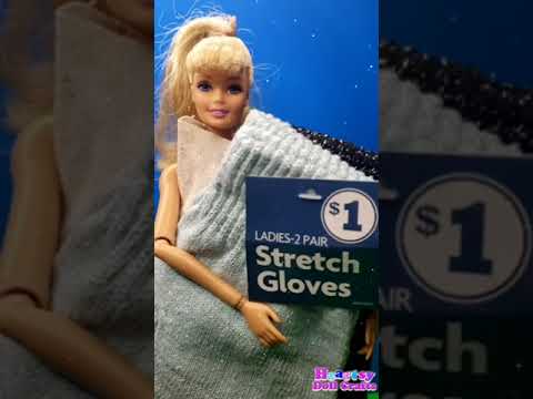 1, 2, 3 or 4? DIY Barbie outfits made from $1 dollar gloves👗 Doll hacks & crafts, creative fashion