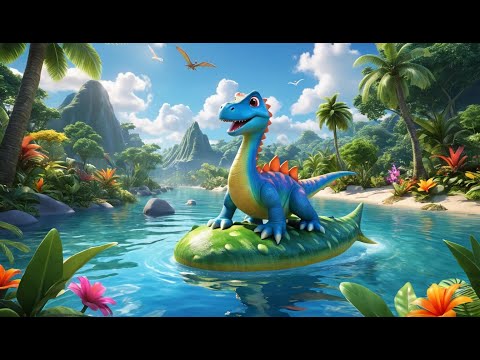 Row Row Your Dinosaur Rhyme Song | Popular Nursery Rhyme | Educational Kids Songs