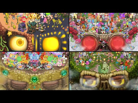 All Islands FULL SONGS (With Eyes) - Part 1 - My Signging Monsters