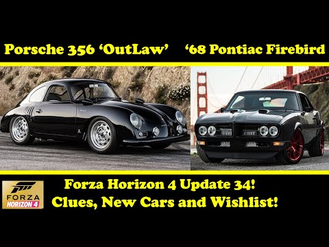 Forza Horizon 4 : New Update 34! (NEW CARS, Porsche 356 Outlaw and 1968 Pontiac Firebird 400)