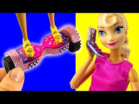 9 DIY Barbie and Elsa Hacks & Crafts ~ Hoverboard, Shoes, Backpack, Phone etc