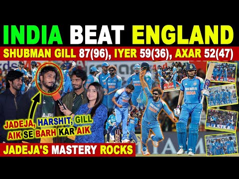 IND🇮🇳 DESTROY ENG🏴󠁧󠁢󠁥󠁮󠁧󠁿 IN 1ST ODI IN NAGPUR || GILL 87 SHREYAS 59 || PAK PUBLIC REACTIONS