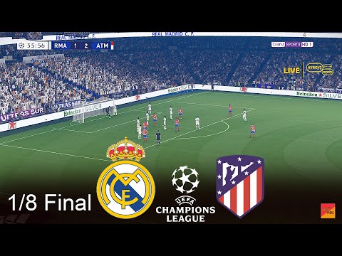 Real Madrid vs Atletico Madrid | 1/8 Final UEFA Champions League | Full Match | PES 21 Gameplay